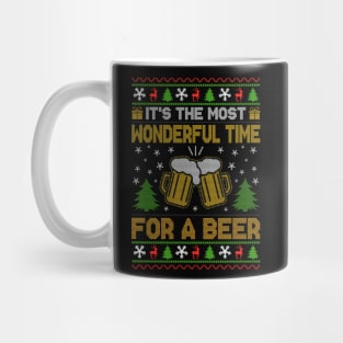 Most Wonderful Time for a Beer Ugly chritmas sweater Mug